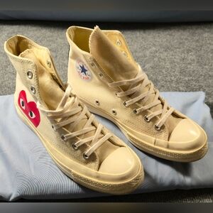 Comme des Garcons x Converse Chuck Taylor Hidden Heart High Top Sneaker Size 8